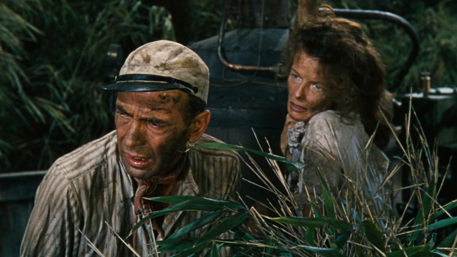 Humphrey Bogart och Katharine Hepburn i Afrikas drottning