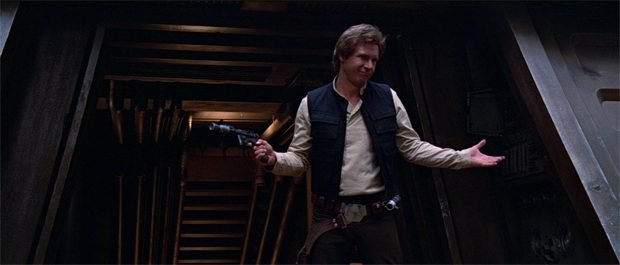 Bild på Harrison Ford som Han Solo.