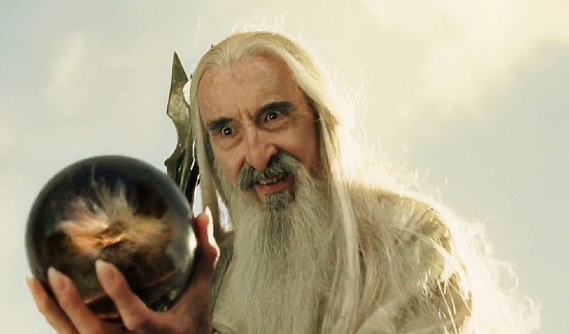 Christopher Lee som Saruman i Sagan om Ringen