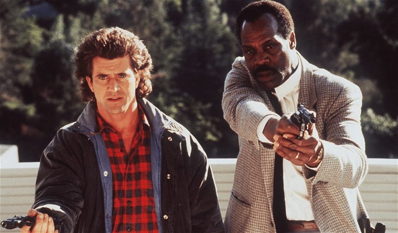 Bild på Mel Gibson och Danny Glover från Dödligt vapen.