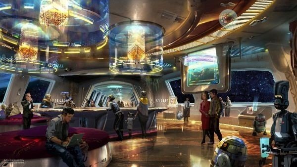Stillbild på det planerade Star Wars-hotellet.