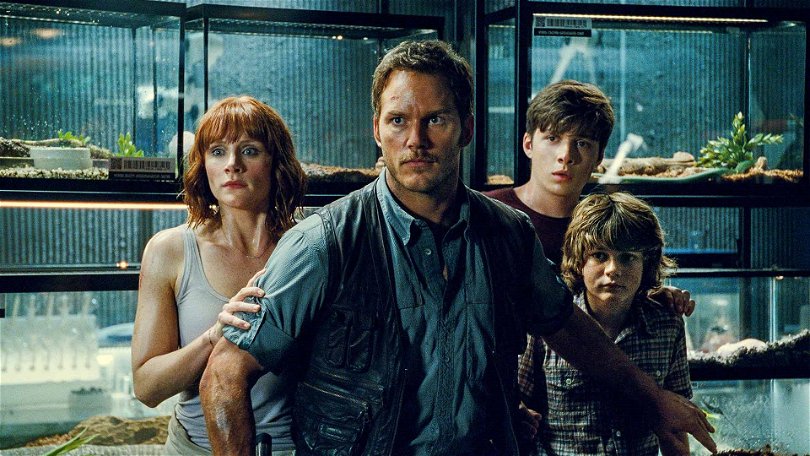 Chris Pratt med kompani i Jurassic World