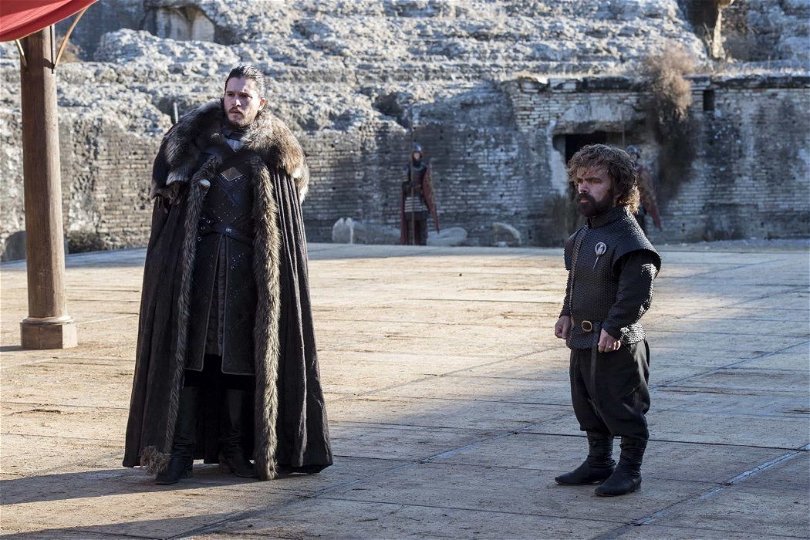 Kit Harington och Peter Dinklage i Game of Thrones
