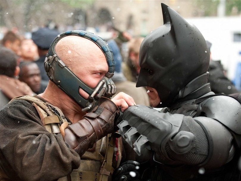 Tom Hardy och Christian Bale i The Dark Knight Rises.