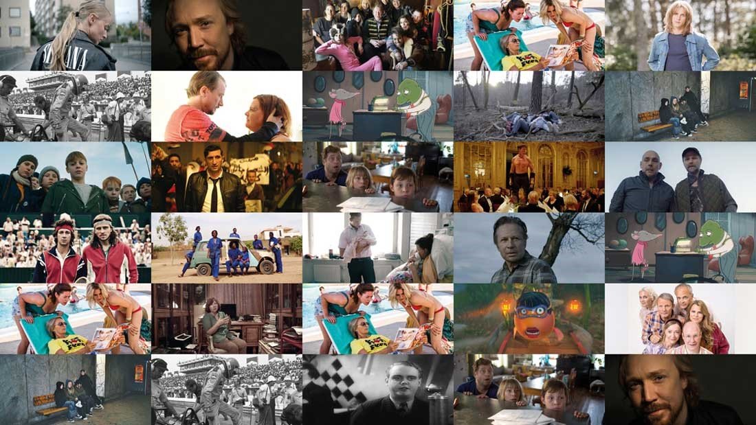 Ett collage med de svenska filmer som har premiär under hösten 2017