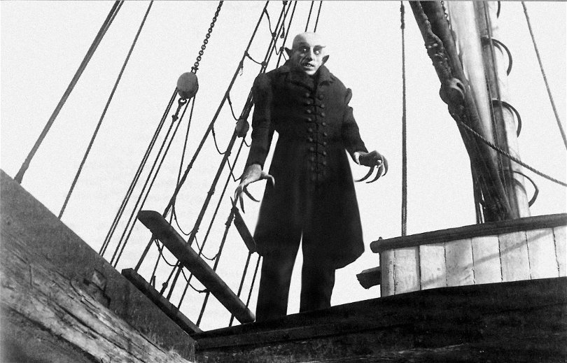 F.W Murnaus Nosferatu introducerade vampyren, etta världens mest ikoniska skräckmonster. På bilden är Max Schreck som Nosferatu.