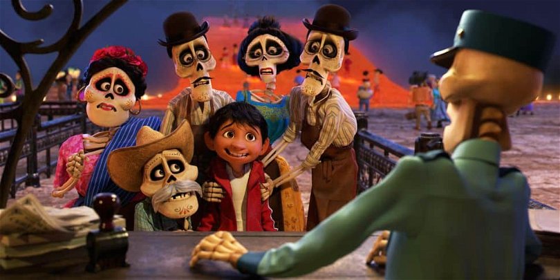 Miguel och några av hans "döda" familjemedlemmar i Coco