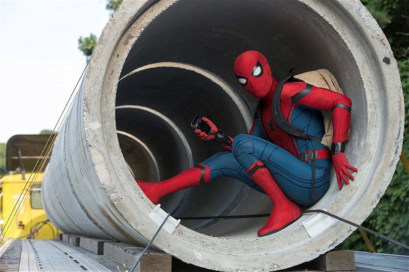 Spindelmannen i Marvelfilmen Spider-Man: Homecoming.