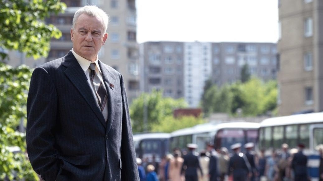 Stellan Skarsgård i rollen som Boris Scherbina. Får vi se Chernobyl säsong 2?