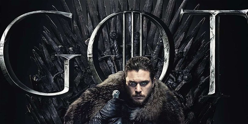 Jon Snow på Järntronen i Game of Thrones.