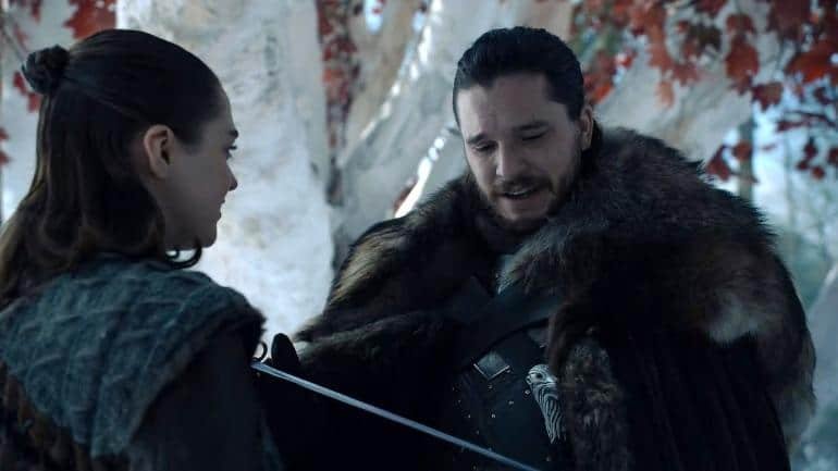 Jon Snow och Arya Stark i Game of Thrones