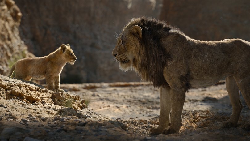 Simba med sin farbror Scar i Lejonkungen