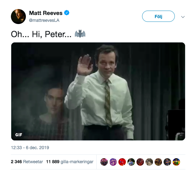 Matt Reeves Tweet