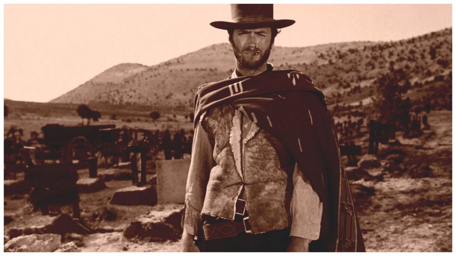 Clint Eastwood som Mannen utan namn i Den gode, den onde, den fule. Foto: United Artists