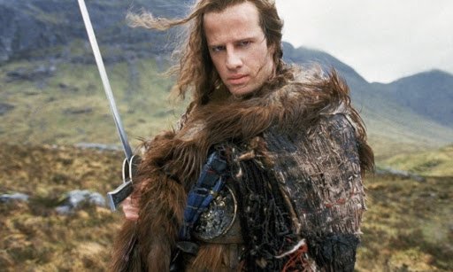 Christopher Lambert i "Highlander" (1986).