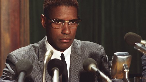 Denzel Washginton som Malcolm X.