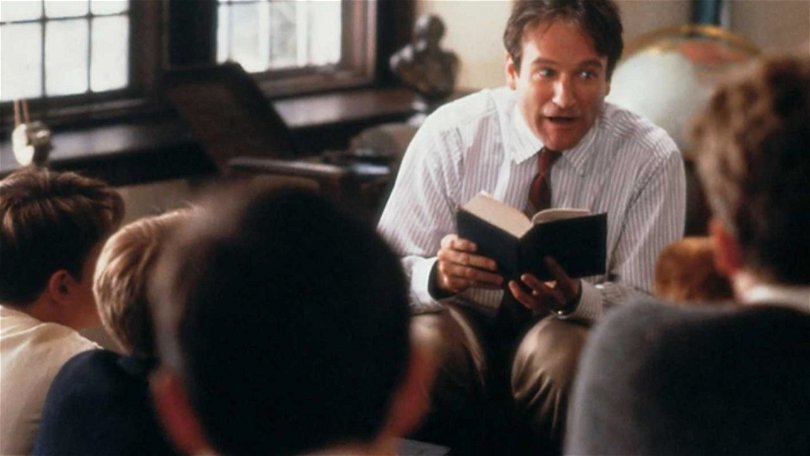 Robin Williams i Döda poeters sällskap.