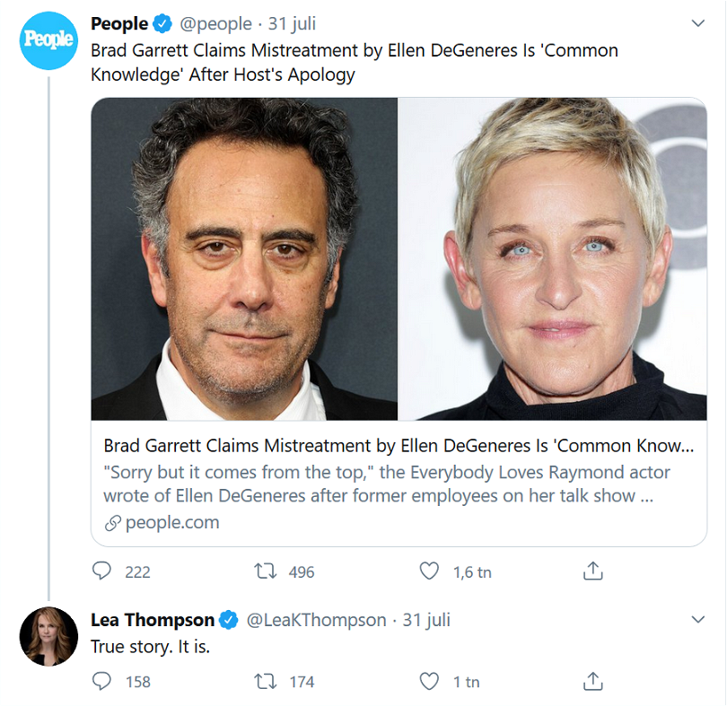 Lea Thompson bekräftar Garretts påstående på Twitter.