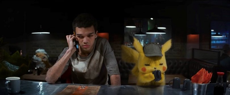 Tim och Pikachu i Detective Pikachu