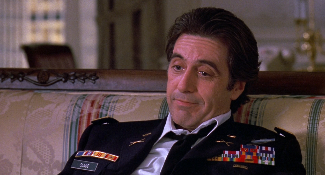 Al Pacino ser surmulen ut i En kvinnas doft.