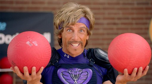 Ben Stiller i Dodgeball – en av alla filmer om konstiga sporter