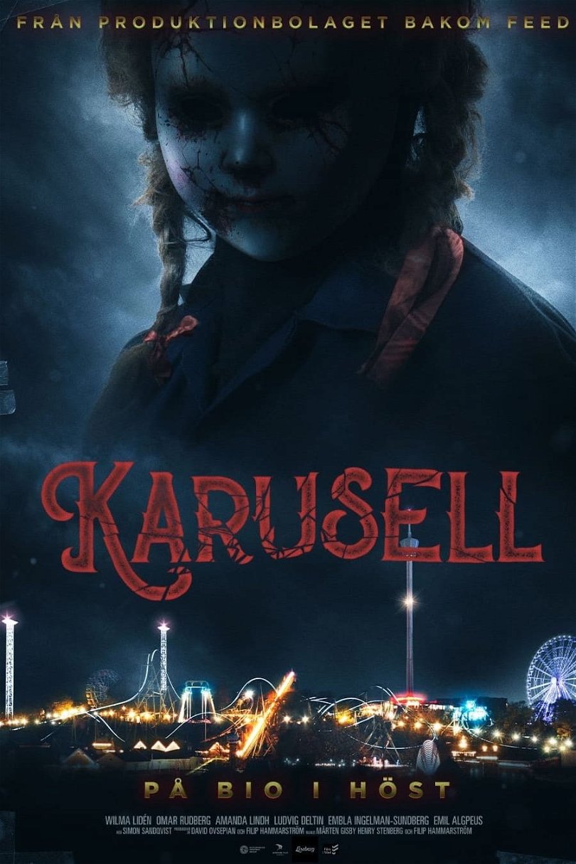 Postern till den svenska skräckfilmen "Karusell", som utspelar sig på Liseberg.