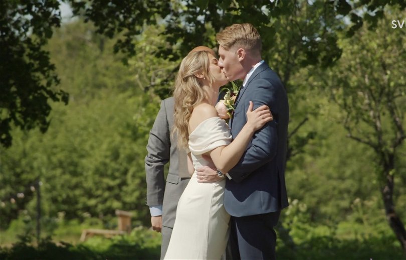Emmy och Mattias gifter sig i Gift vid första ögonkastet 2024. Foto: SVT